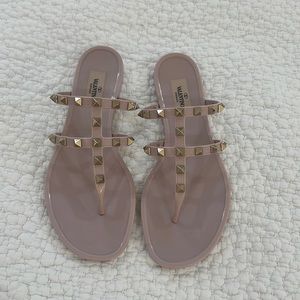 Valentino Rockstud Jelly Sandal